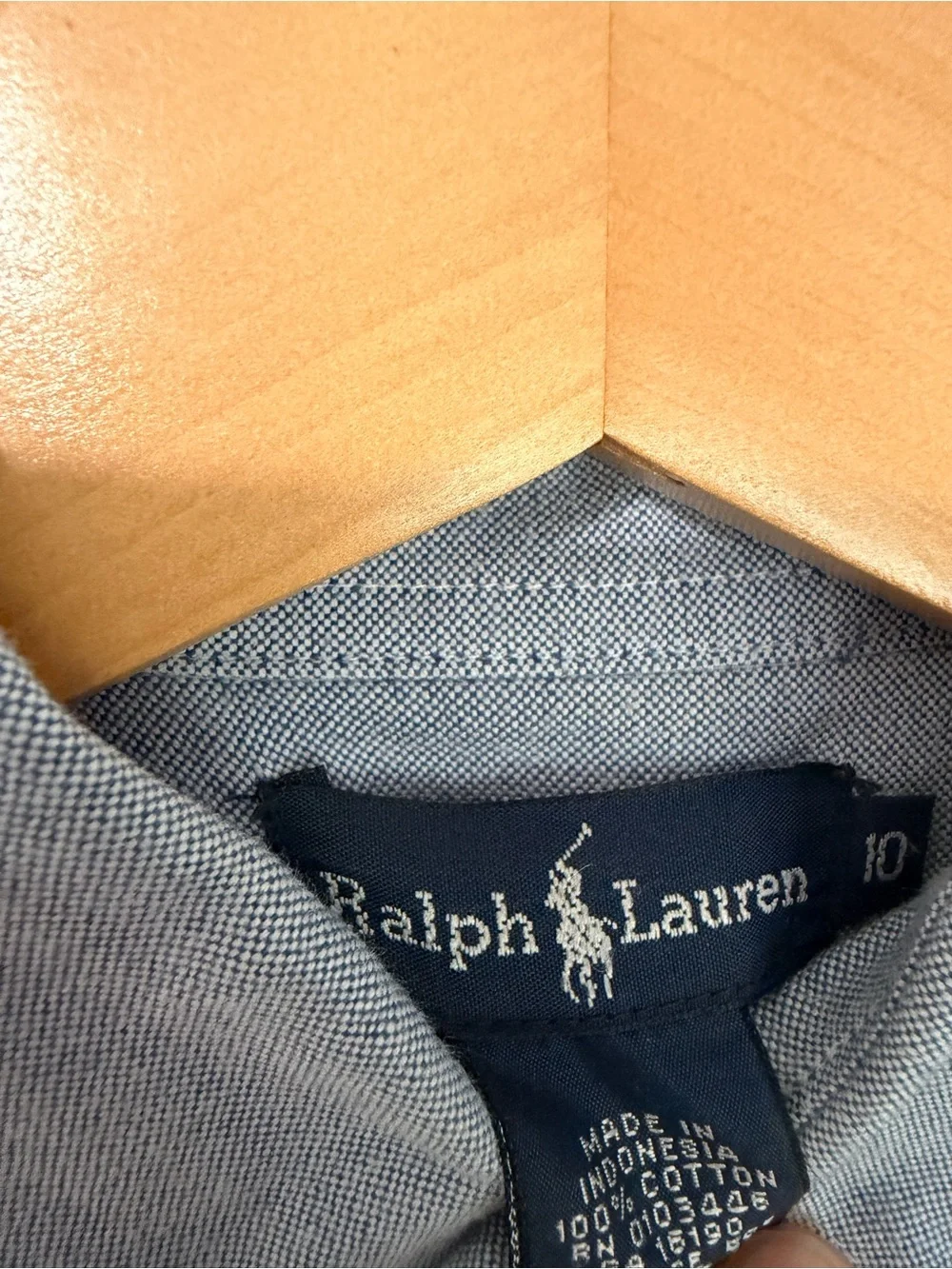 Ralph Lauren Light Blue Oxford Button-Down Shirt with Pony Logo